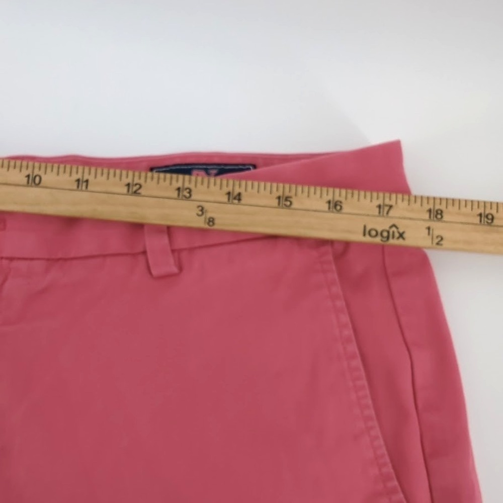 Vineyard Vines Men's Chino Shorts Size 35 Pink Salmon Flat Front Cotton Golf - Picture 6 of 8